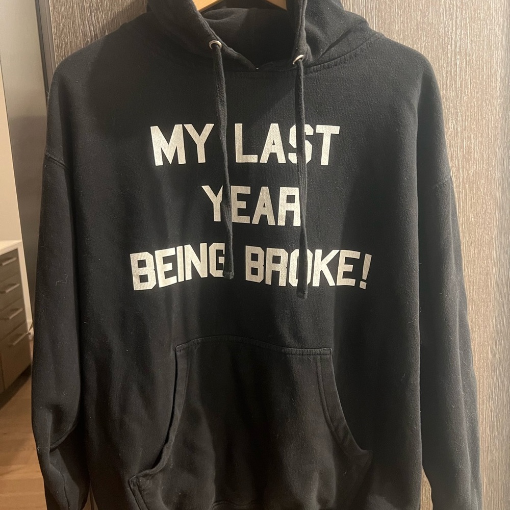 Men's Black Graphic Hoodie